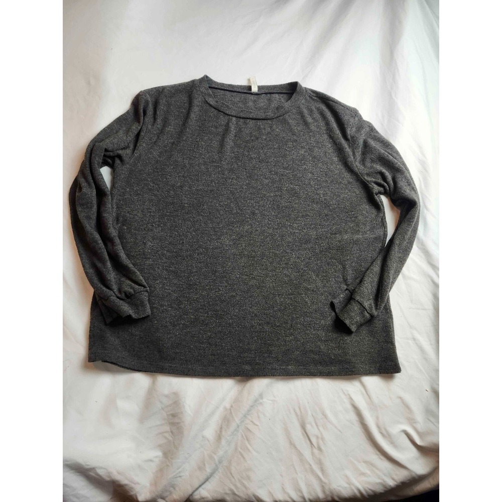 Emerald Top Womens L Gray Minimalist Clean Girl Quiet Luxury Office Loungewear